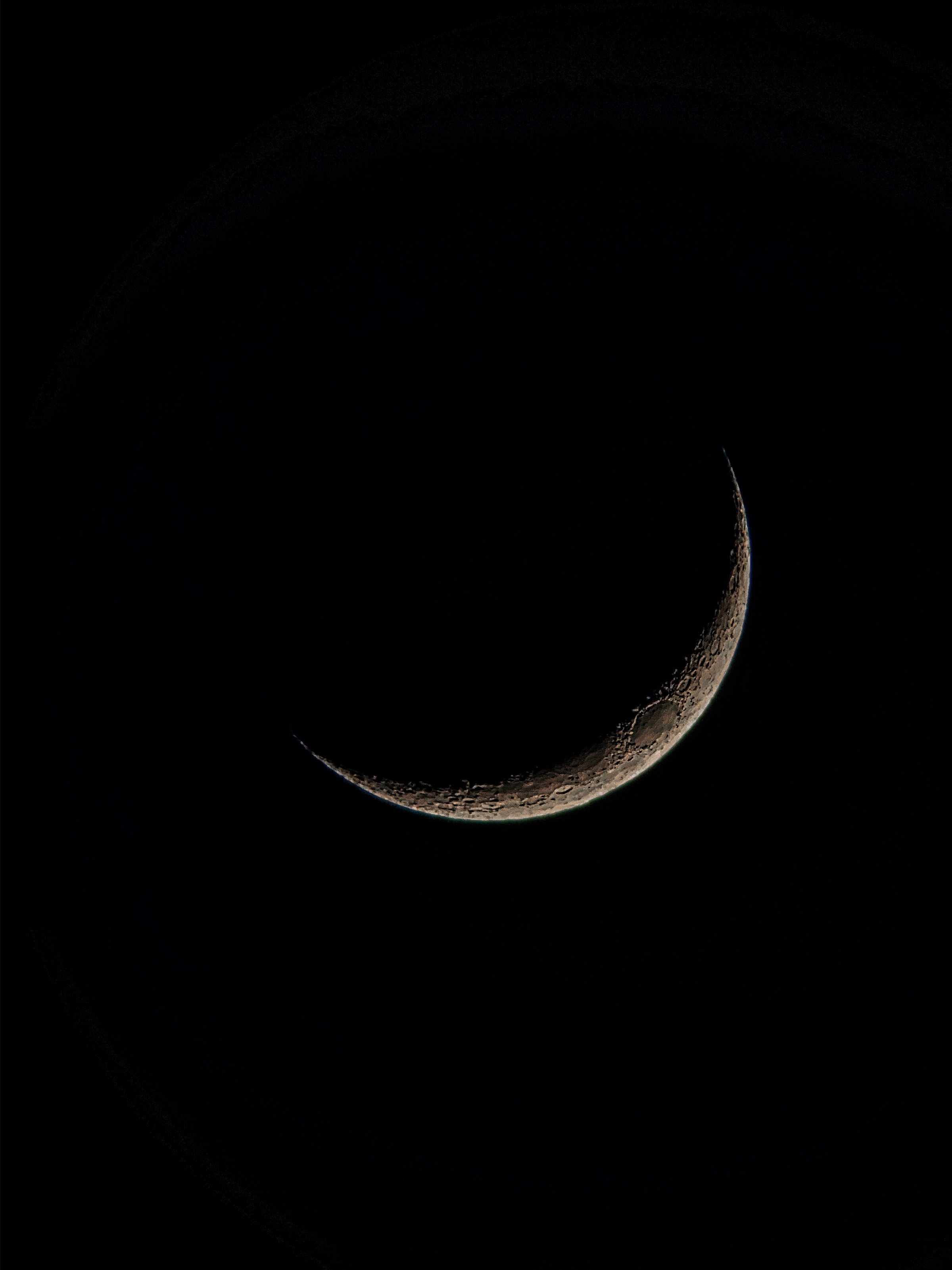 Crescent Moon in Sky